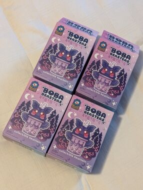Set Of 4 Boba Beasteas Collectible Keychain Blind Boxes